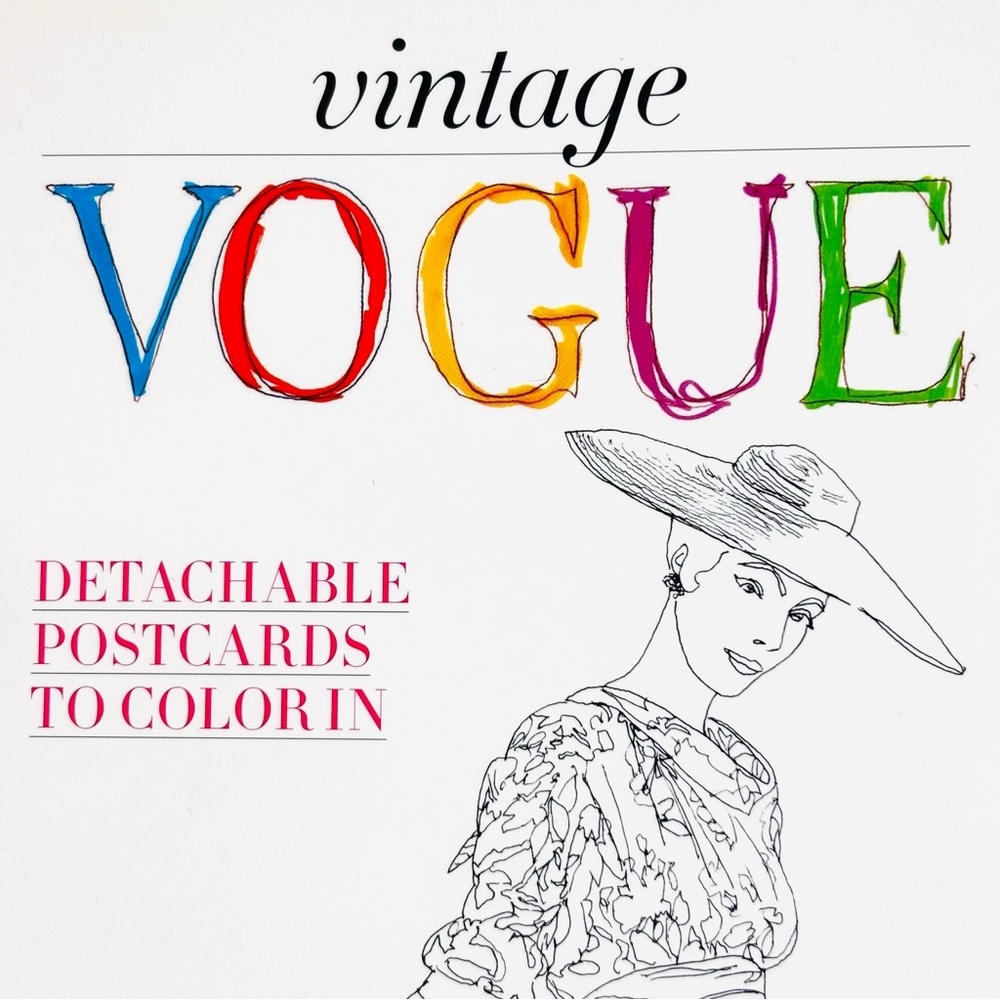 Vintage VOGUE Detachable Softcover/Hardback Postcards Book by Iain R. Webb